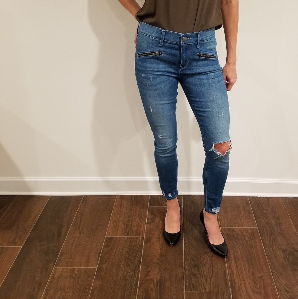 Express Distressed Blue Jeans